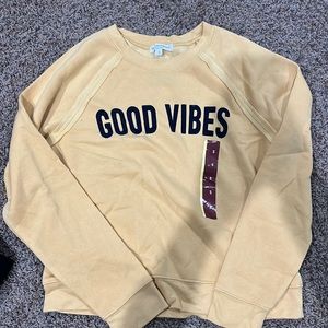 Yellow Good Vibes CrewNeck